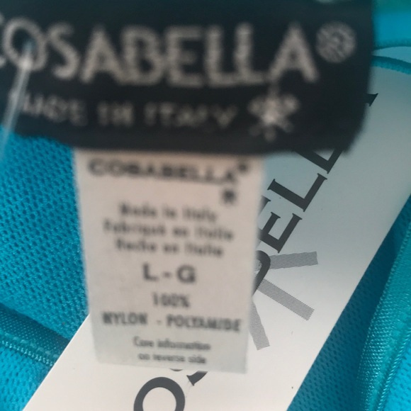 NWT COSABELLA Soirée Sheer Spaghetti Strap Cami Sly Blue Size L - Picture 9 of 9